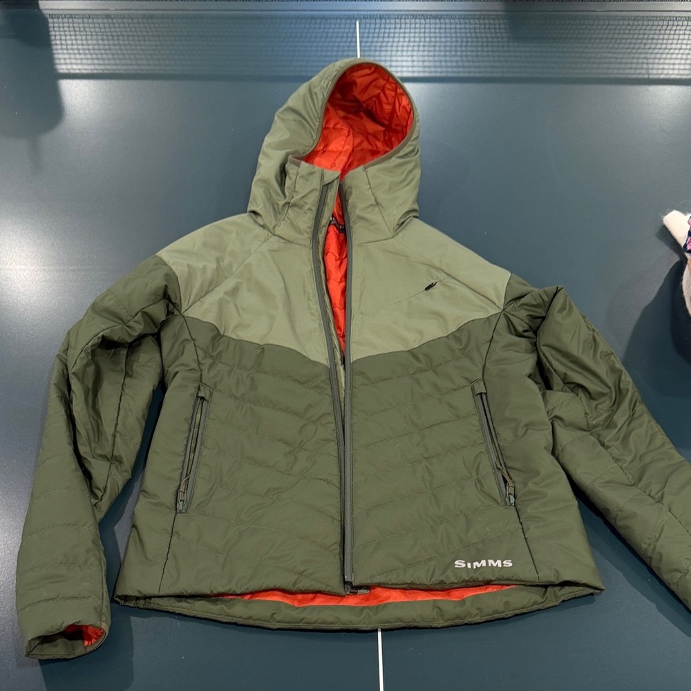 Simms Olive and Red Insulated Jacket - size medium
